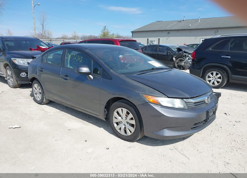 2012 HONDA CIVIC LX VIN: 2HGFB2F55CH304848