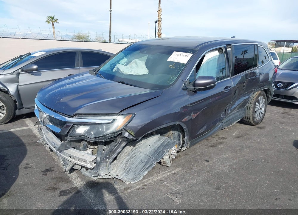 2019 HONDA PILOT EX VIN: 5FNYF5H32KB014984