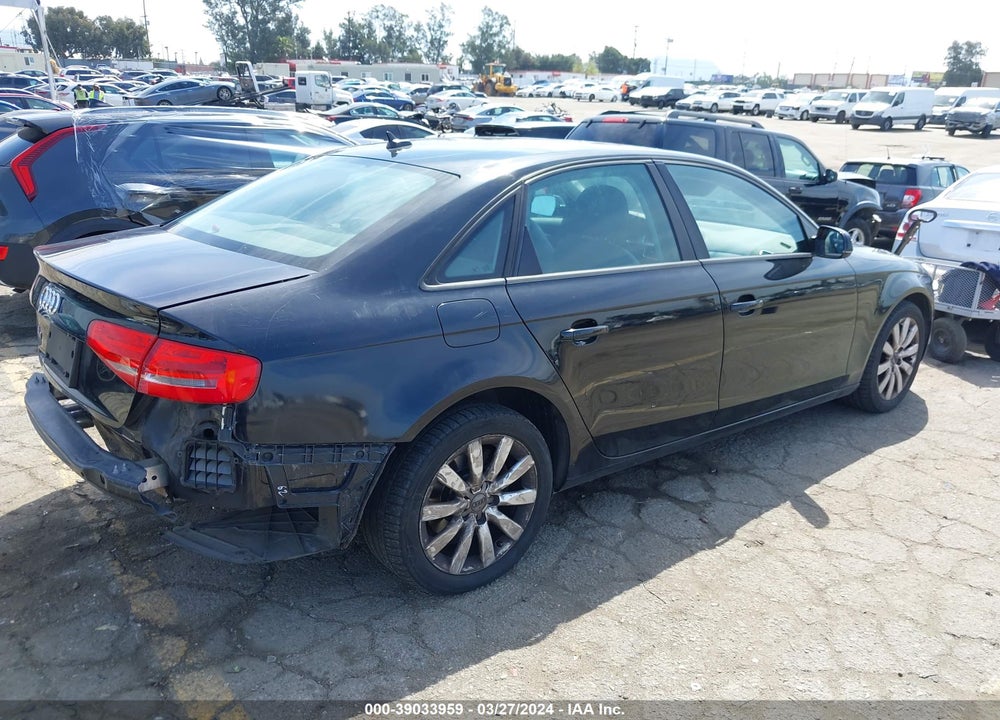 2014 AUDI A4 2.0T PREMIUM VIN: WAUAFAFL0EN021125