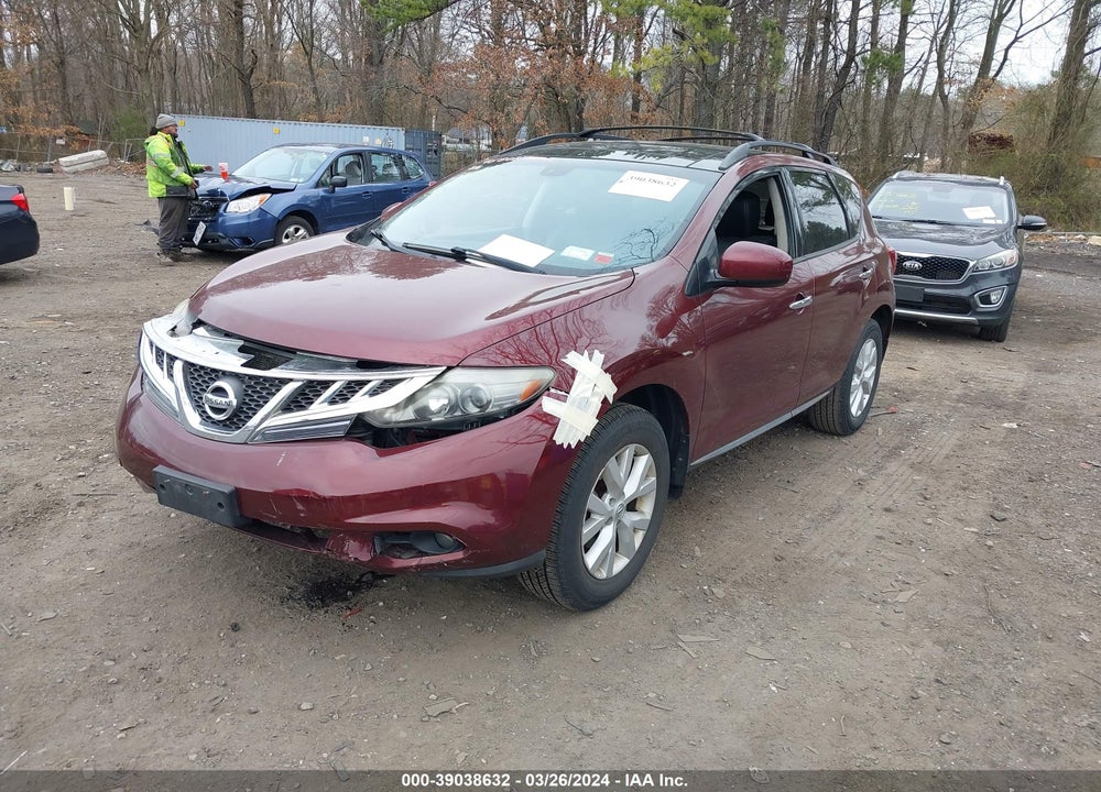 2011 NISSAN MURANO S/SL/LE VIN: JN8AZ1MW5BW187903