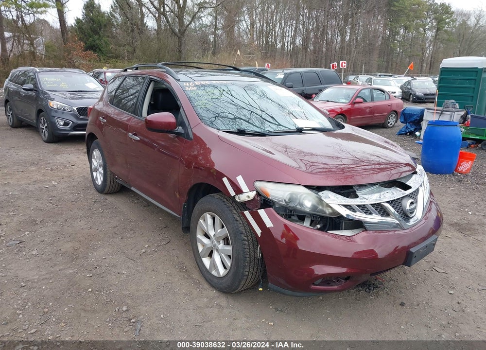 2011 NISSAN MURANO S/SL/LE VIN: JN8AZ1MW5BW187903