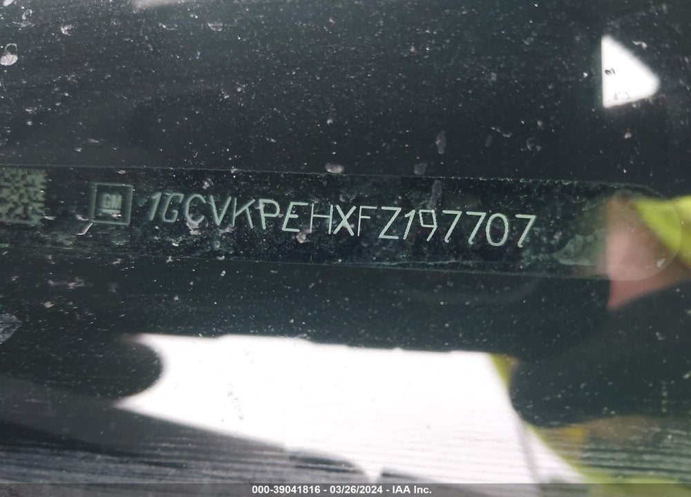 2015 CHEVROLET SILVERADO K1500 VIN: 1GCVKPEHXFZ197707