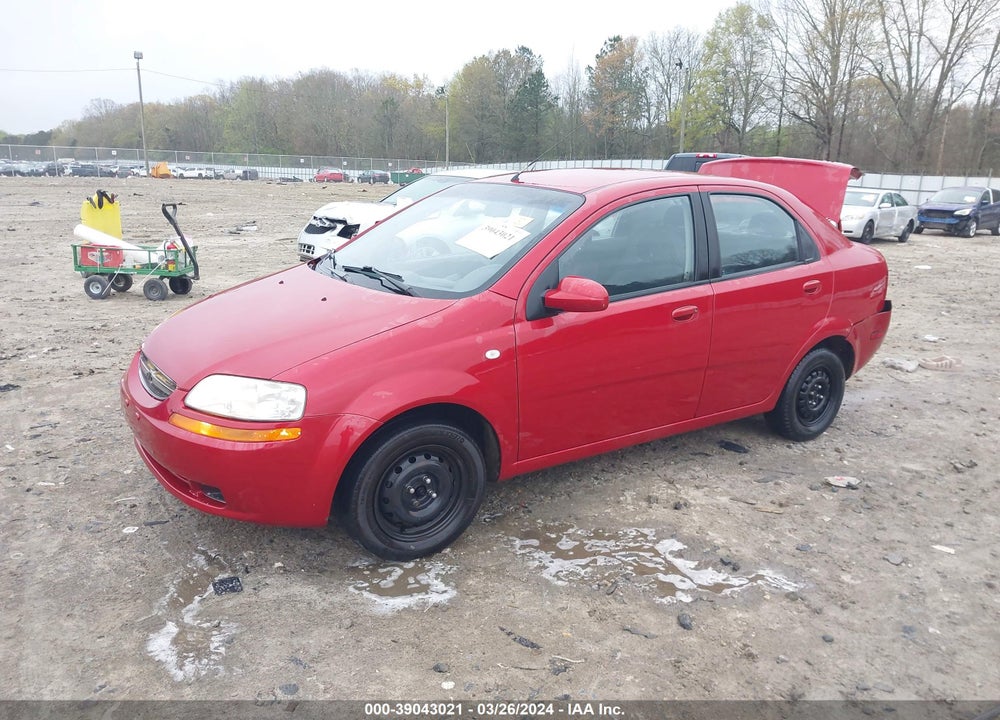 2006 CHEVROLET AVEO LS VIN: KL1TD56676B601730