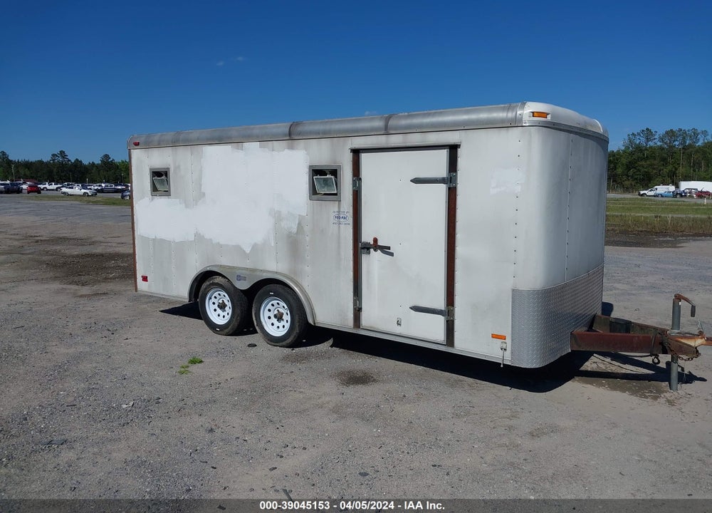 2001 PACE ENCLOSEDTRAILER VIN: 4FPUB16212G060773
