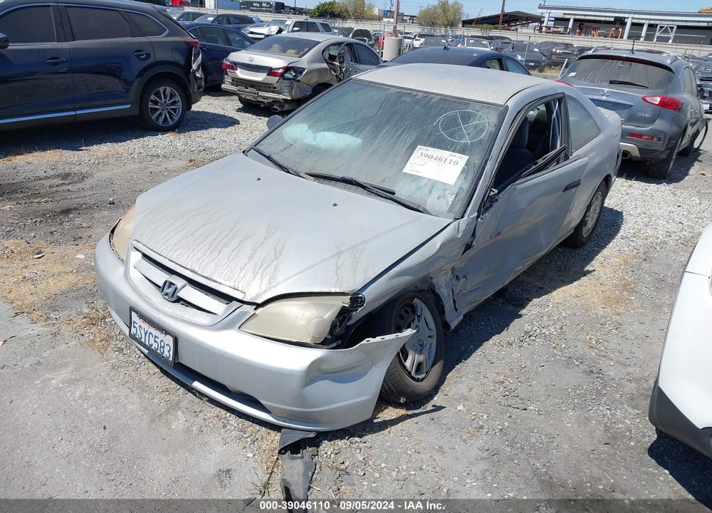 2001 HONDA CIVIC LX VIN: 1HGEM22571L049101