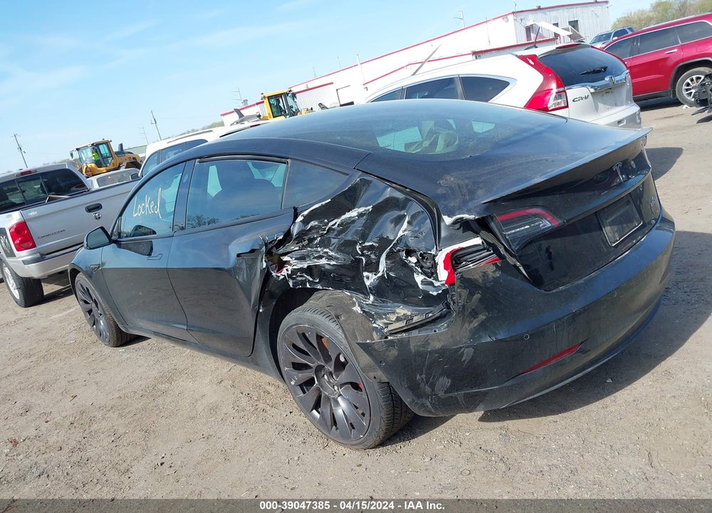 2022 TESLA MODEL 3 PERFORMANCE DUAL MOTOR ALL-WHEEL DRIVE VIN: 5YJ3E1EC2NF102979