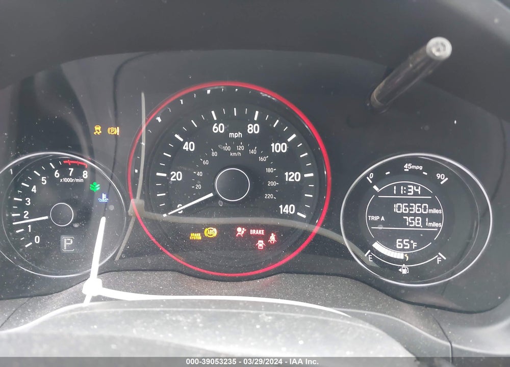 2016 HONDA HR-V EX-L VIN: 3CZRU5H7XGM706016