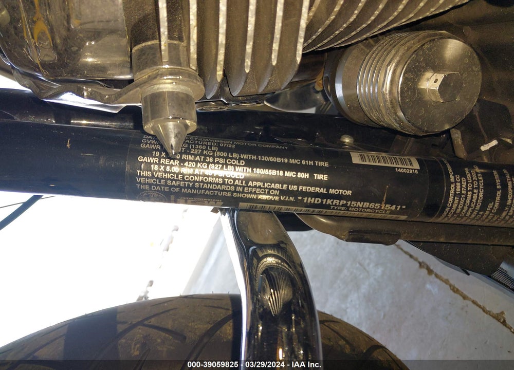 2022 HARLEY-DAVIDSON FLHXS VIN: 1HD1KRP15NB651541