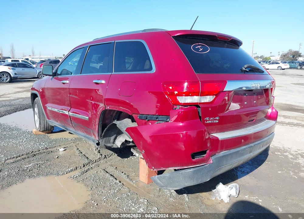 2013 JEEP GRAND CHEROKEE LIMITED VIN: 1C4RJFBG3DC619634