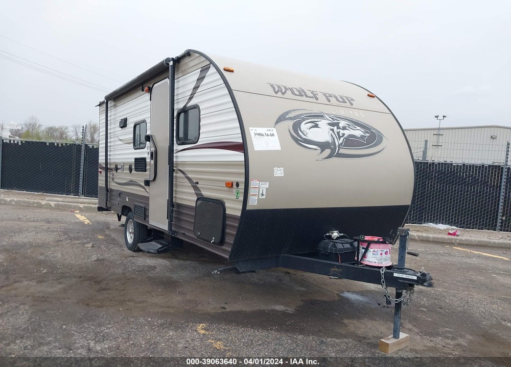 2016 CHEROKEE BY FOREST R WOLF PUP 16BHS VIN: 4X4TCK616GK030807