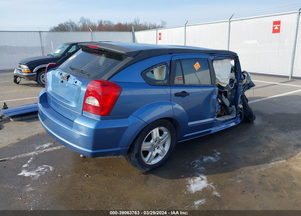 2007 DODGE CALIBER SXT VIN: 1B3HB48B17D108027