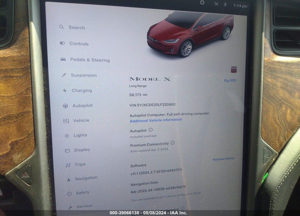 2020 TESLA MODEL X LONG RANGE DUAL MOTOR ALL-WHEEL DRIVE/LONG RANGE PLUS DUAL MOTOR ALL-WHEEL DRIVE VIN: 5YJXCDE20LF220963