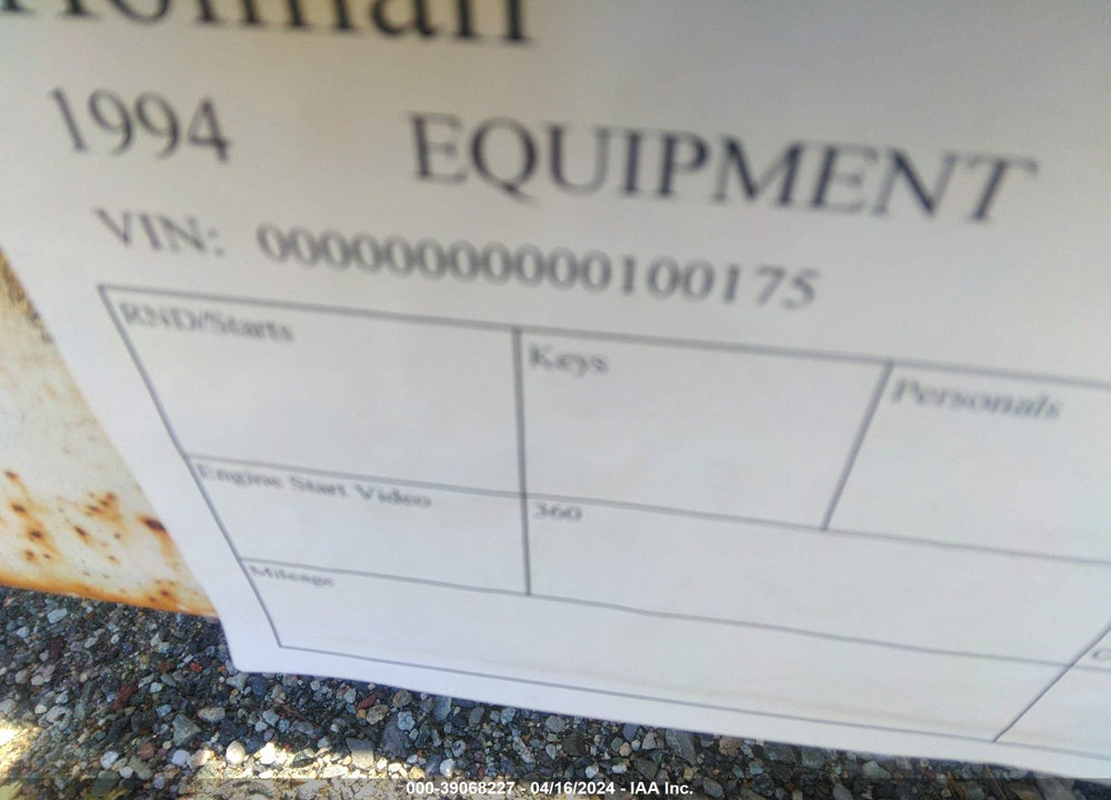 1994 EQUIPMENT GSE1215 VIN: 00000000000100175