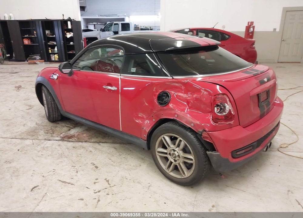 2013 MINI COUPE COOPER S VIN: WMWSX3C56DT408663