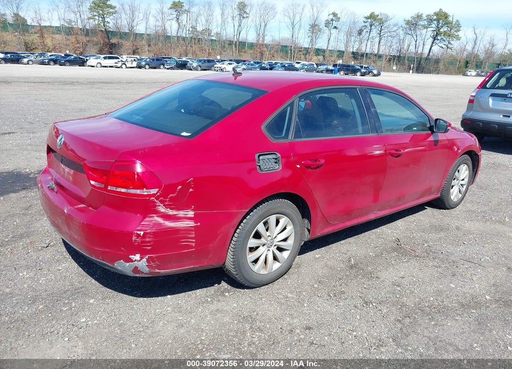 2013 VOLKSWAGEN PASSAT 2.5L S VIN: 1VWAP7A3XDC069703