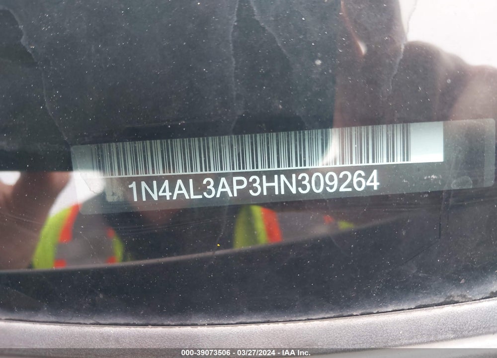 2017 NISSAN ALTIMA 2.5 S VIN: 1N4AL3AP3HN309264