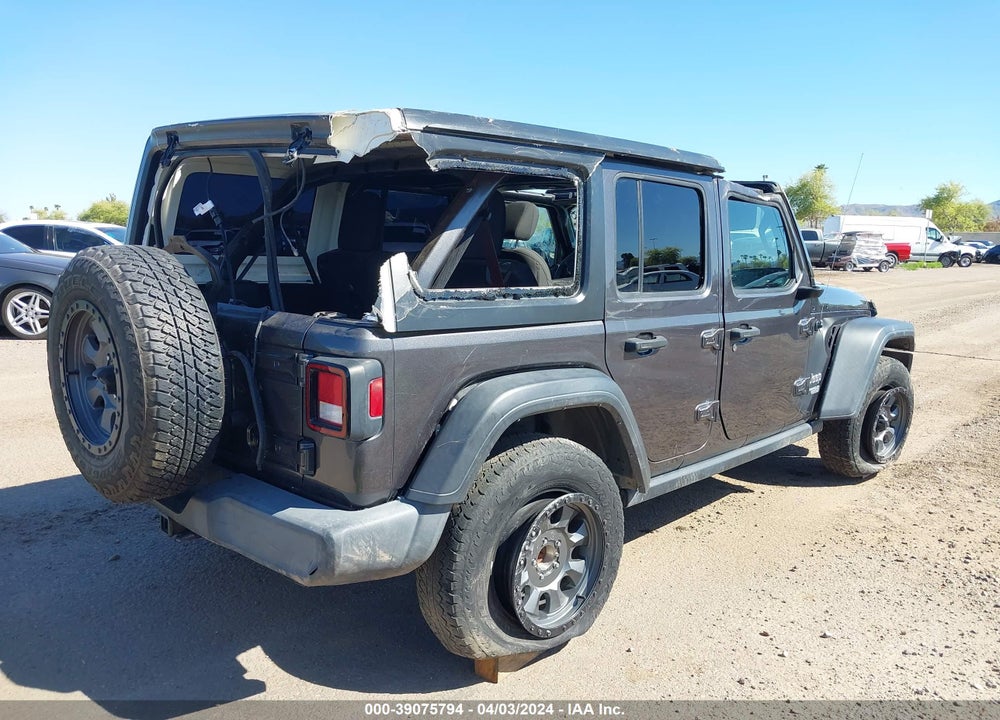 2018 JEEP WRANGLER UNLIMITED SPORT 4X4 VIN: 1C4HJXDN0JW185745