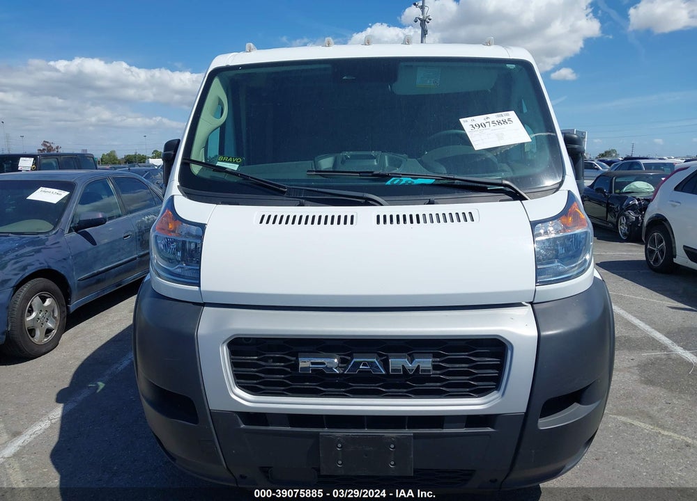 2022 RAM PROMASTER 2500 LOW ROOF 136 WB VIN: 3C6LRVVG5NE121103