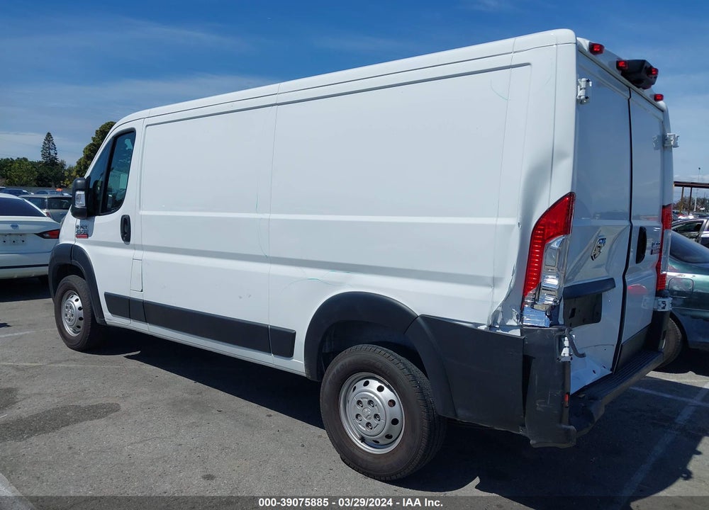 2022 RAM PROMASTER 2500 LOW ROOF 136 WB VIN: 3C6LRVVG5NE121103