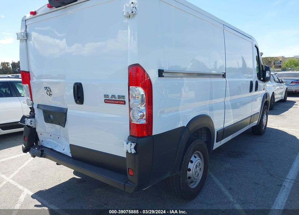 2022 RAM PROMASTER 2500 LOW ROOF 136 WB VIN: 3C6LRVVG5NE121103