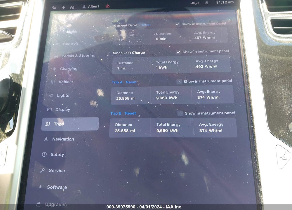 2014 TESLA MODEL S P85 VIN: 5YJSA1H18EFP32894