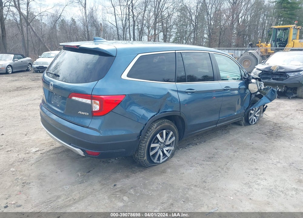 2021 HONDA PILOT AWD EX-L VIN: 5FNYF6H57MB087567