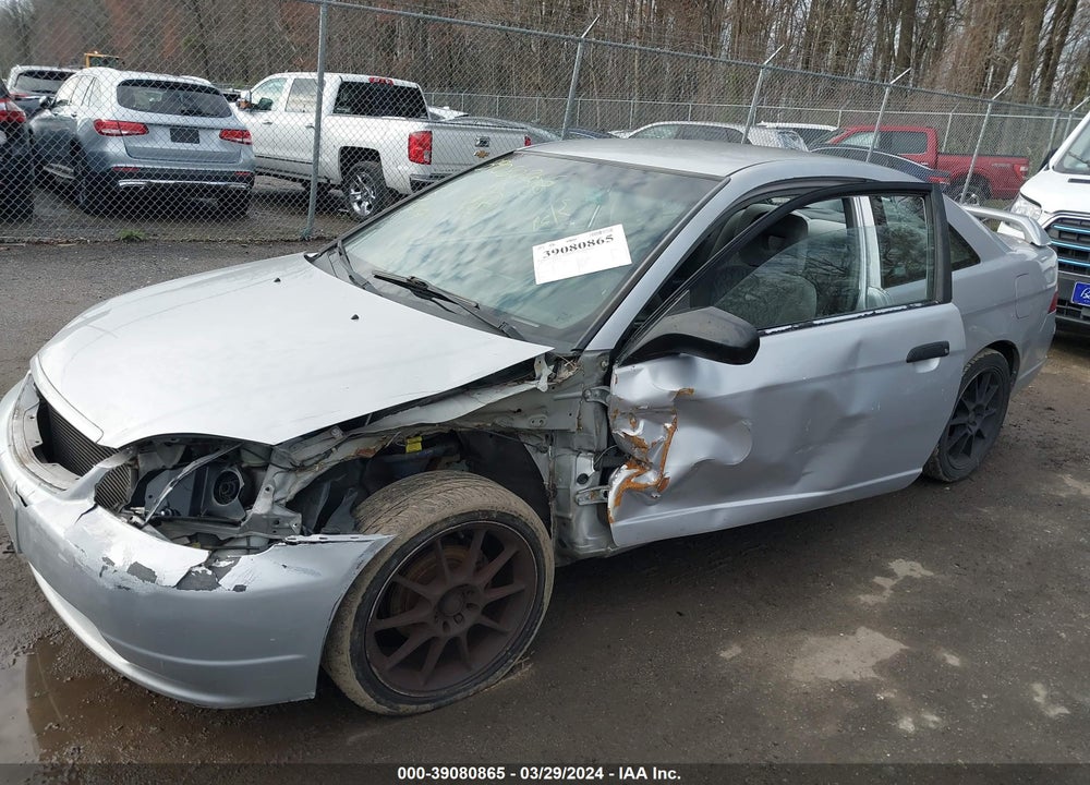 2001 HONDA CIVIC VIN: 1HGEM22541L076837