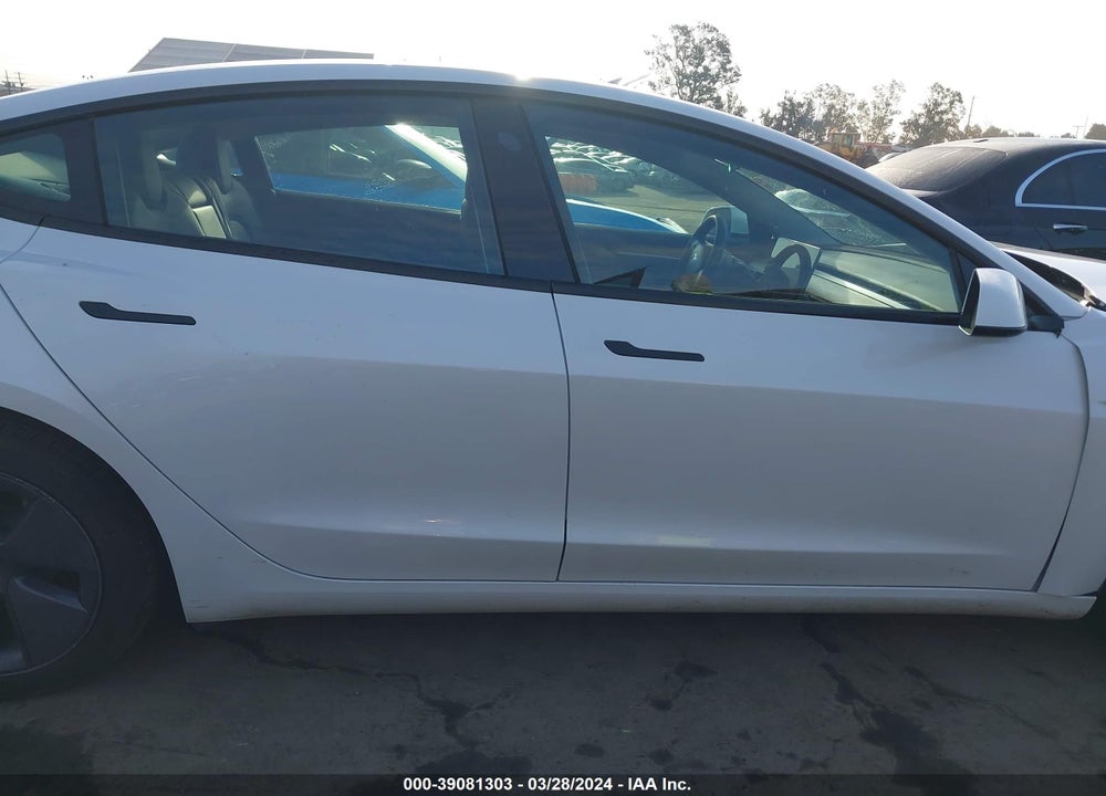 2022 TESLA MODEL 3 REAR-WHEEL DRIVE VIN: 5YJ3E1EA6NF375969