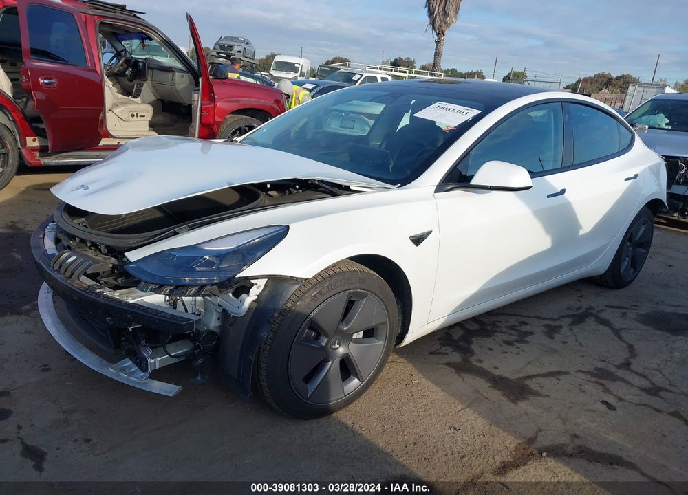 2022 TESLA MODEL 3 REAR-WHEEL DRIVE VIN: 5YJ3E1EA6NF375969