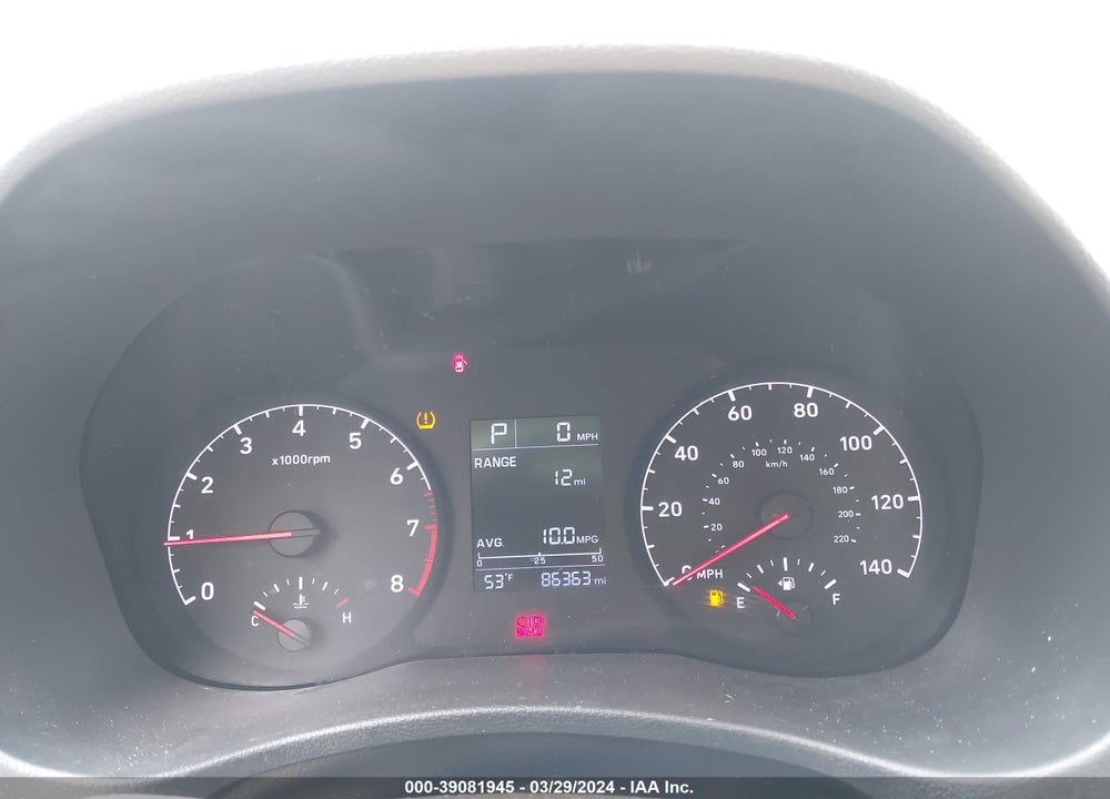 2019 HYUNDAI ACCENT SE VIN: 3KPC24A39KE075457