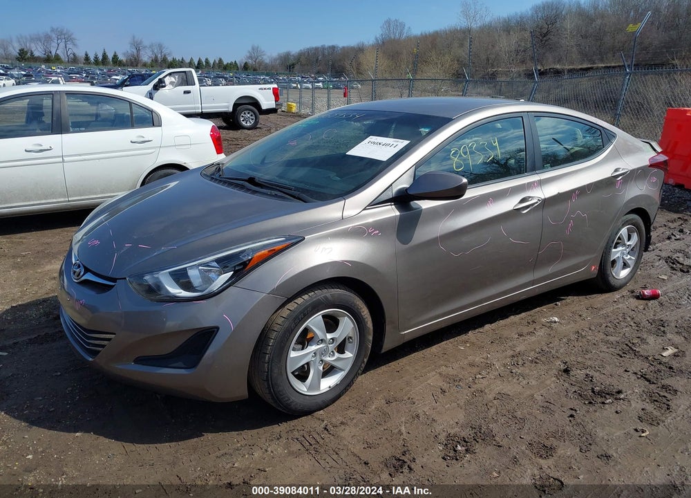 2014 HYUNDAI ELANTRA SE VIN: 5NPDH4AE7EH456129