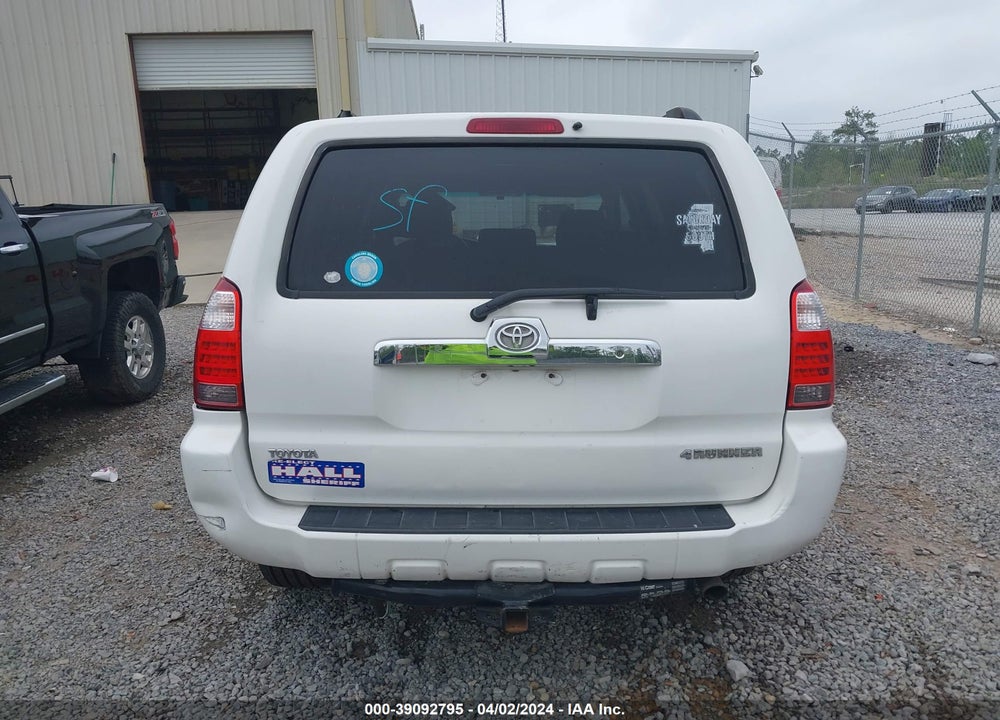 2007 TOYOTA 4RUNNER SR5 V6 VIN: JTEBU14R478096296