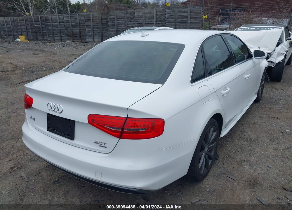 2014 AUDI A4 2.0T PREMIUM VIN: WAUBFAFL1EN020523