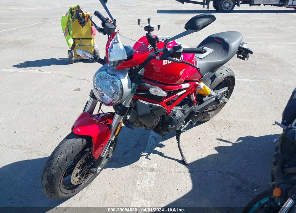 2019 DUCATI MONSTER 797 VIN: ML0MADBMXKT002846
