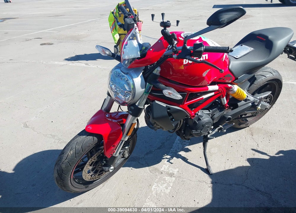 2019 DUCATI MONSTER 797 VIN: ML0MADBMXKT002846