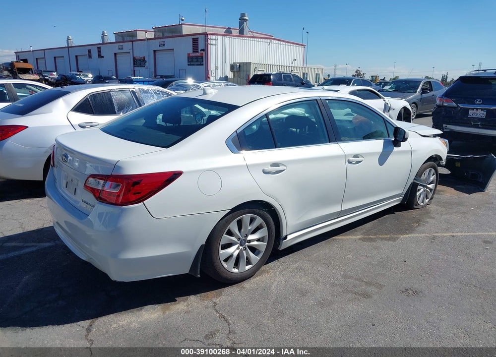 2016 SUBARU LEGACY 2.5I PREMIUM VIN: 4S3BNAE6XG3028944