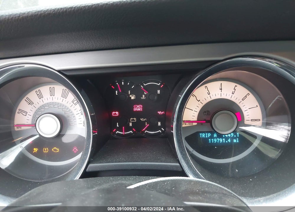 2012 FORD MUSTANG V6 PREMIUM VIN: 1ZVBP8AMXC5273858