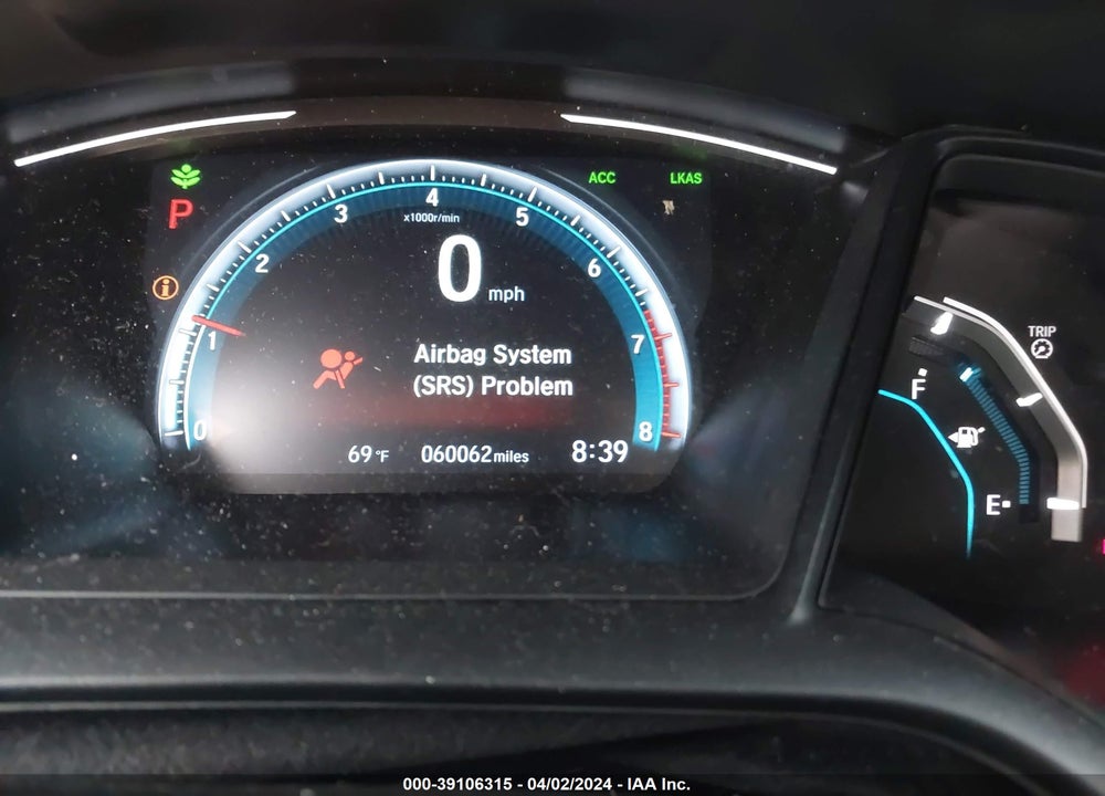 2020 HONDA CIVIC LX VIN: 2HGFC2F62LH592687