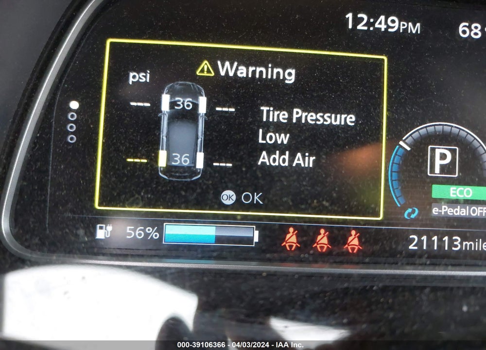 2023 NISSAN LEAF SV PLUS 60 KWH VIN: 1N4CZ1CV0PC560955
