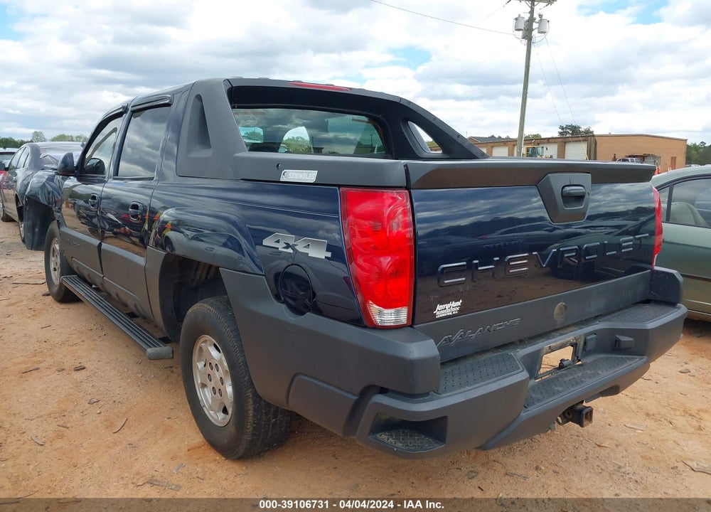 2004 CHEVROLET AVALANCHE 1500 VIN: 3GNEK12T54G135836