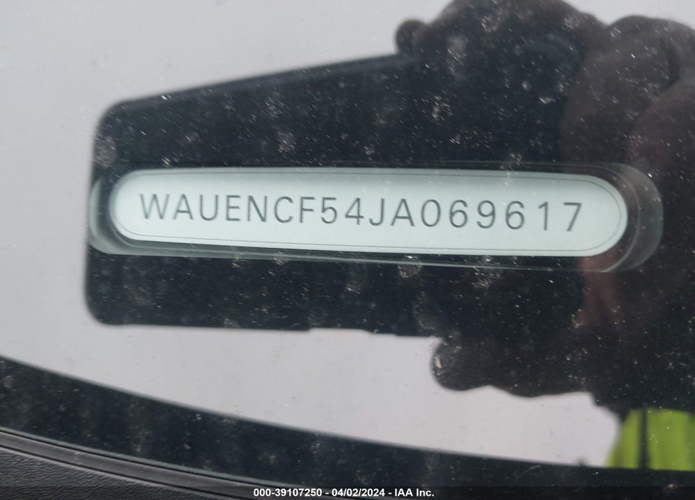 2018 AUDI A5 2.0T PREMIUM VIN: WAUENCF54JA069617