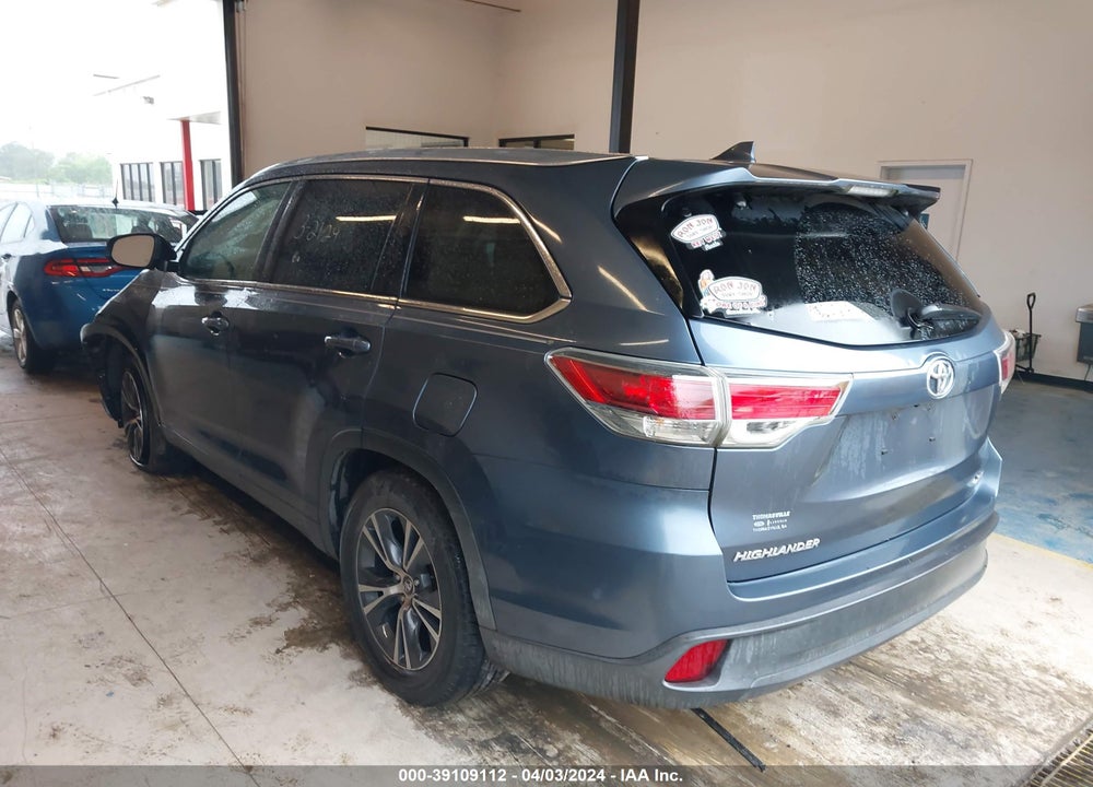 2016 TOYOTA HIGHLANDER XLE V6 VIN: 5TDKKRFH5GS160127