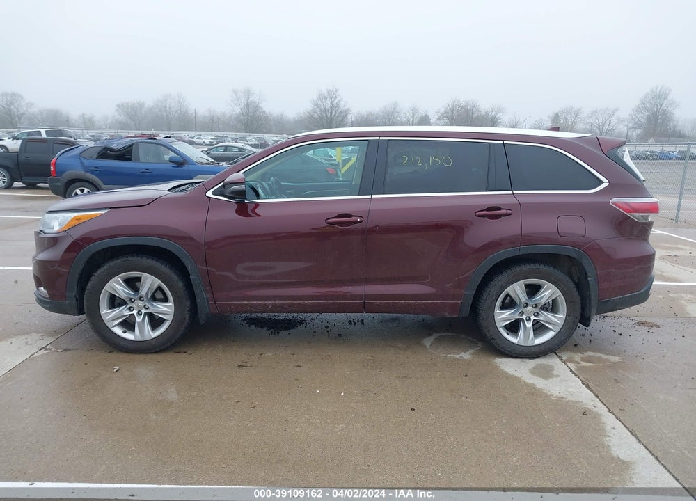 2015 TOYOTA HIGHLANDER LIMITED PLATINUM V6 VIN: 5TDDKRFHXFS172135