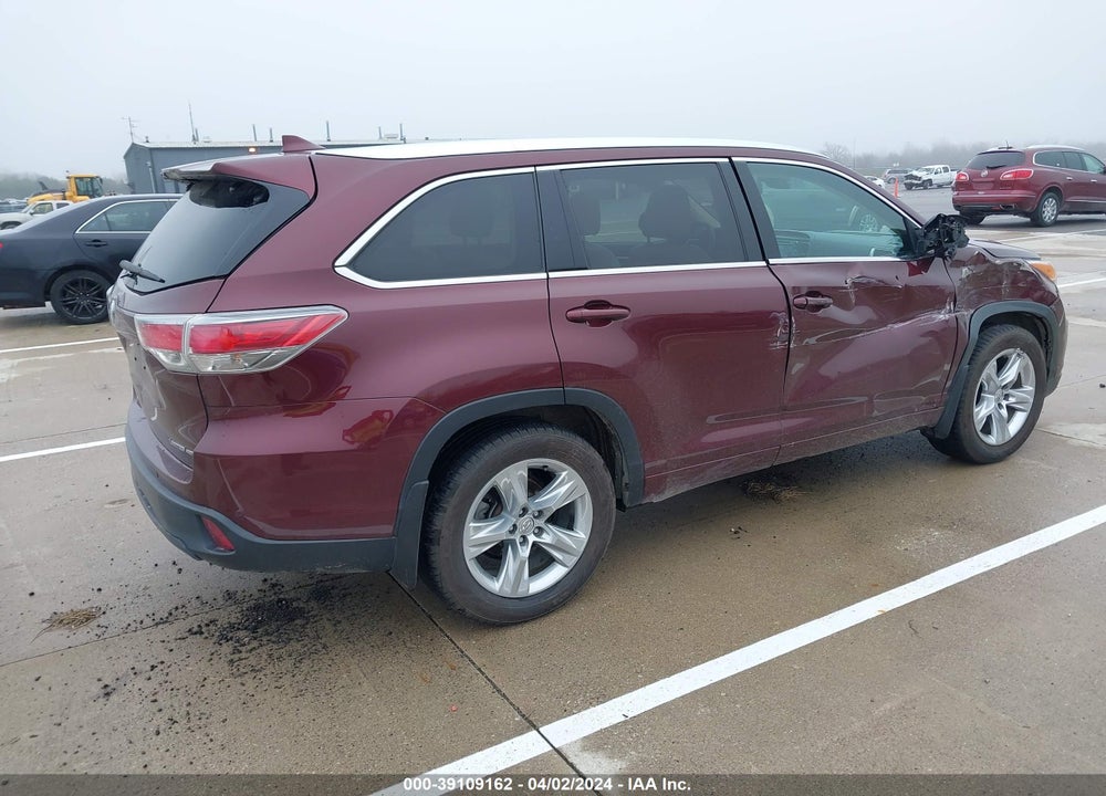2015 TOYOTA HIGHLANDER LIMITED PLATINUM V6 VIN: 5TDDKRFHXFS172135