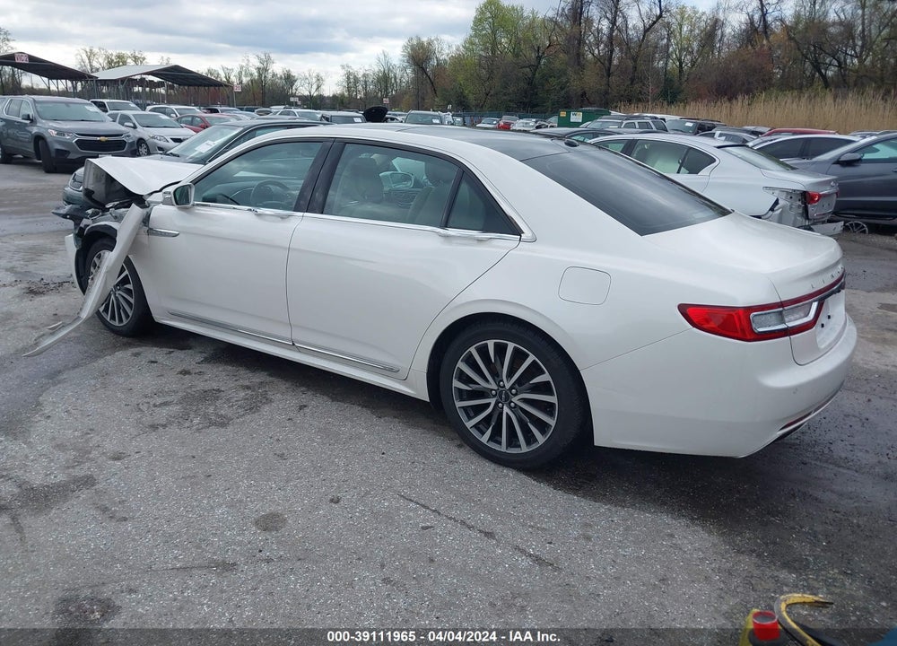 2017 LINCOLN CONTINENTAL SELECT VIN: 1LN6L9TK2H5634617