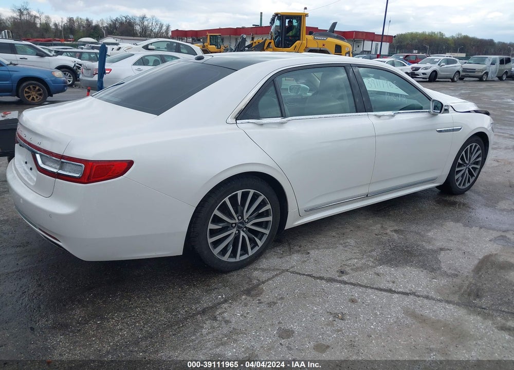 2017 LINCOLN CONTINENTAL SELECT VIN: 1LN6L9TK2H5634617