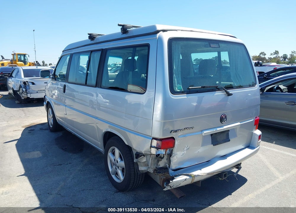2002 VOLKSWAGEN EUROVAN MV VIN: WV2NB47072H080691