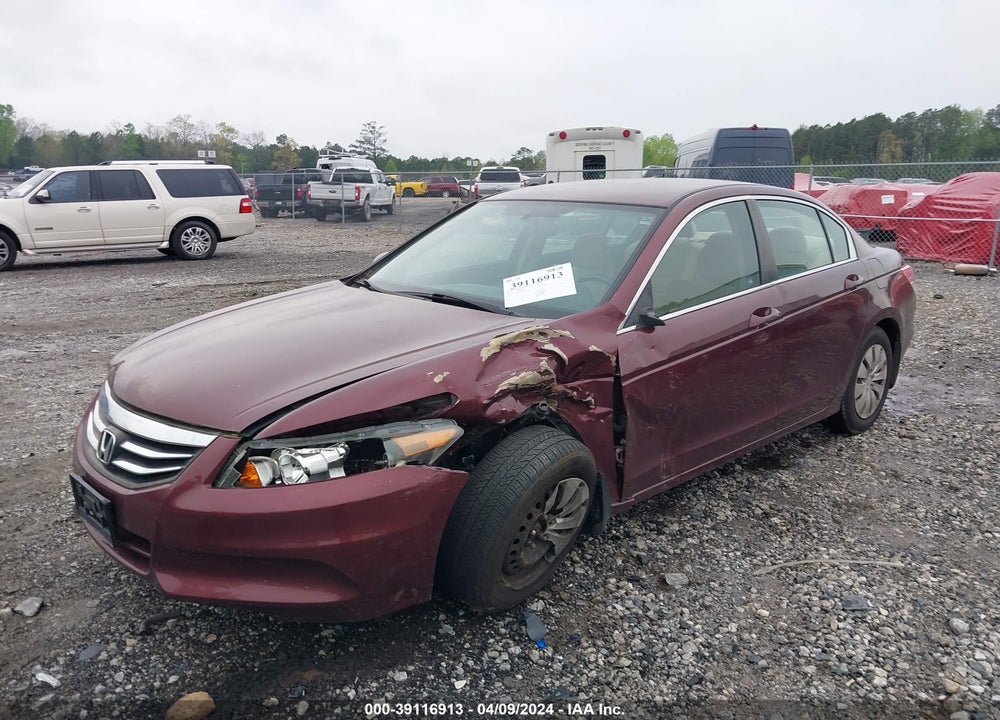 2012 HONDA ACCORD 2.4 LX VIN: 1HGCP2F36CA148076