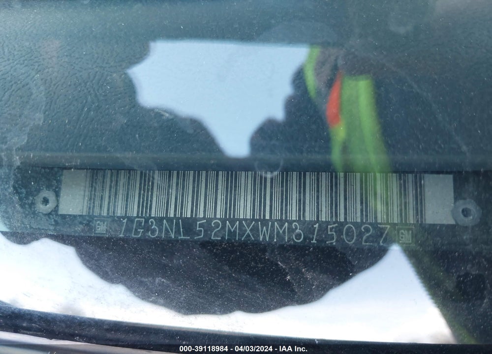 1998 OLDSMOBILE ACHIEVA SL VIN: 1G3NL52MXWM315027