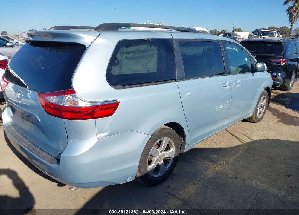 2016 TOYOTA SIENNA LE 8 PASSENGER VIN: 5TDKK3DCXGS746407